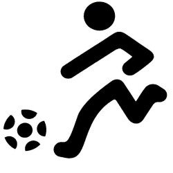 3er-Set Dekorschablonen Motiv Fußball von PME