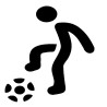 Set di 3 stencil per decorare torte motivo calcio