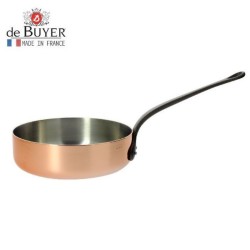 Lage koperen steelpan Inocuivre van De Buyer