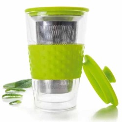 Ibili doppelwandiges Teeglas mit Sieb