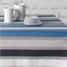Caravaggio Blue oilcloth tablecloth, Fibratex series. Cut to measure