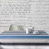 Caravaggio Blue oilcloth tablecloth, Fibratex series. Cut to measure