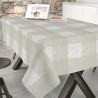 Toalha de mesa plastificada Millet branco série Fibratex. Ao corte