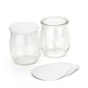 100% Chef weiße thermoversiegelbare Deckel XS (750 St.) für Joghurtglas 120 ml