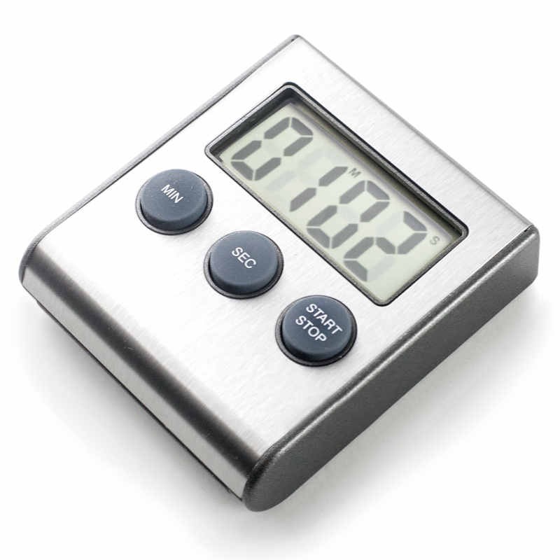 Timer da cucina digitale in acciaio inox Ibili