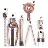 Juegos de utensilios de coctelería acero inox acabado en cobre. Lacor