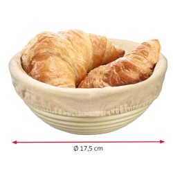 Okrągły koszyk do wyrastania chleba z pokrowcem