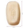 Banneton rectangular con funda motivo espiga para fermentación