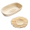 Banneton rectangular con funda motivo espiga para fermentación