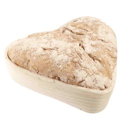 Banneton en forme de cœur avec housse pour fermentation