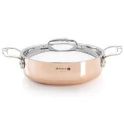 Caçarola baixa de cobre com asas inox Inocuivre da De Buyer