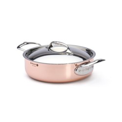 Casseruola bassa in rame con maniche inox Inocuivre De Buyer