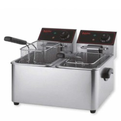 Friggitrice elettrica professionale a doppia vasca 5+5 L Pujadas