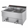 Pujadas Elektro-Fritteuse mit zwei Becken 8+8 L und Ablasshahn
