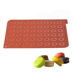 Siliconen macaronmat van Silikomart, 48 caviteiten