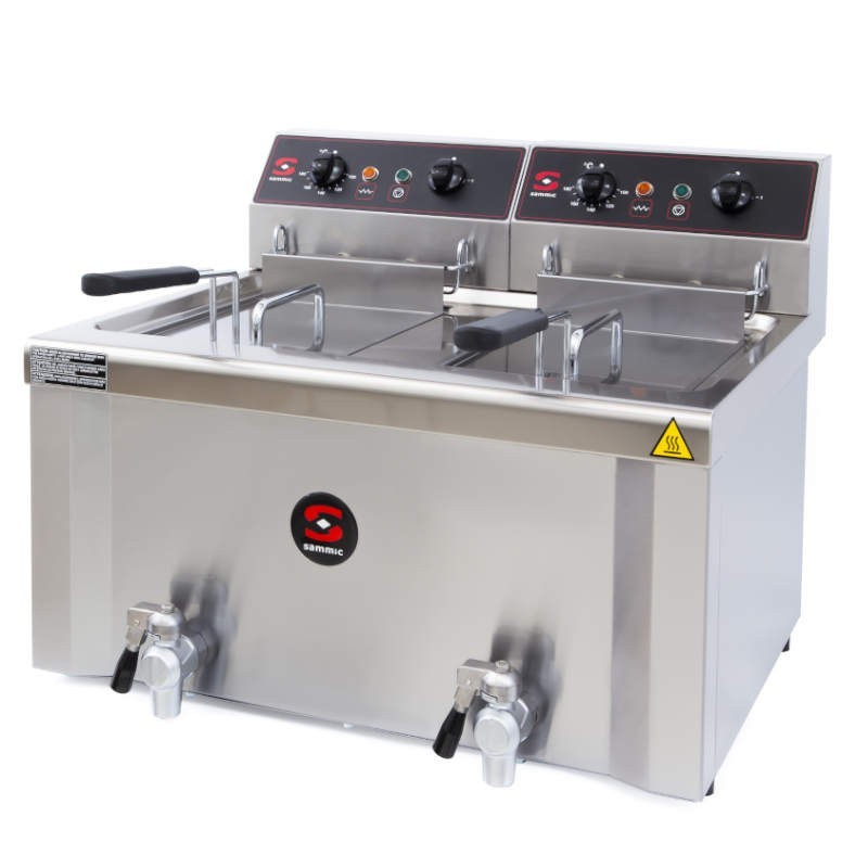 Freidora 8+8L con grifo doble cuba FE-8+8 de Sammic