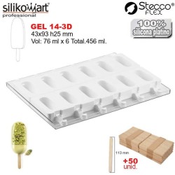 Formas para gelados Gel 14-3D Steccoflex da Silikomart