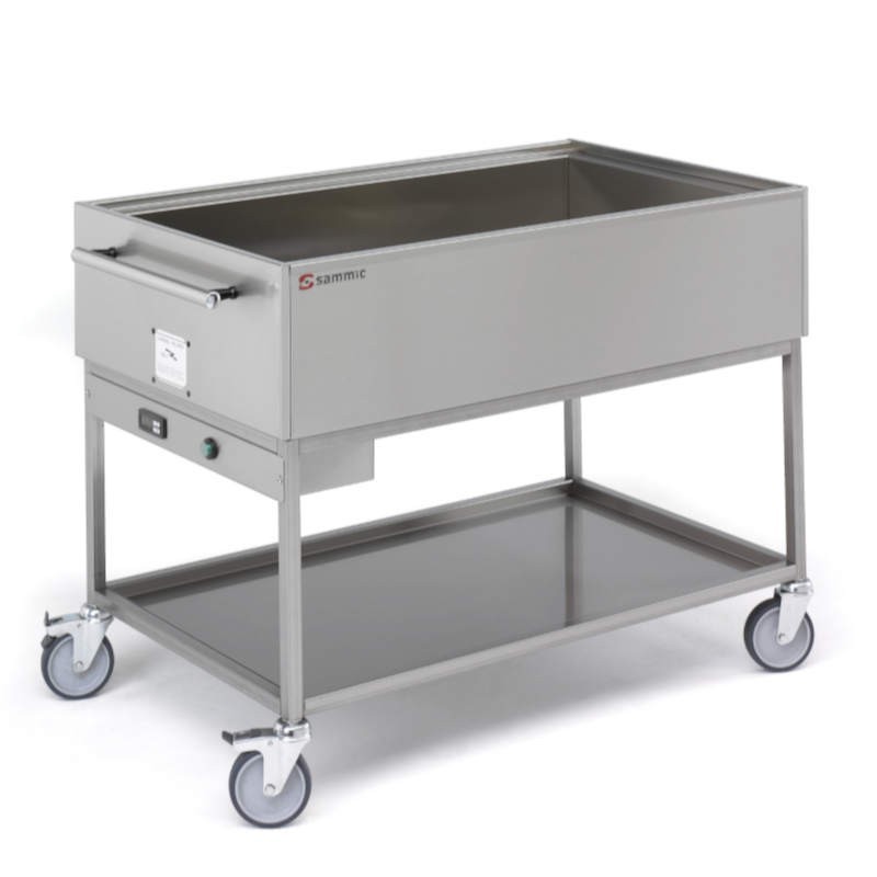 Baño maría sobre carro para cubetas Gastronorm BMC-111 Sammic