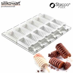 Set de moules Tango SteccoFlex de Silikomart + 50 bâtonnets + plateau