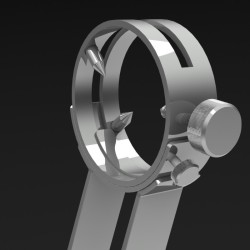 Stainless steel folding and 180° swivel ham holder S-HB3BG by Saigo
