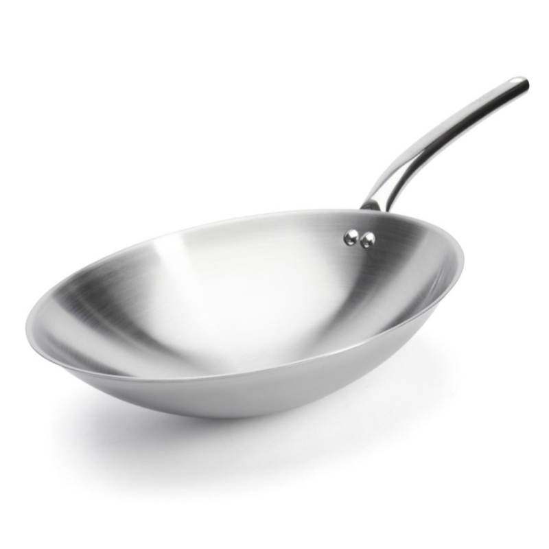 Placa de cocina wok inducción + Sarten wok - Inox - 36 cm - 3077496