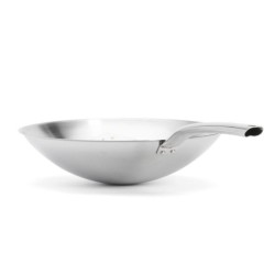 Rvs wok + adapterring voor inductie van De Buyer