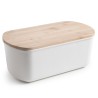 Panera con tapa, con tabla de corte de Bambú para pan Inglés de Ibili