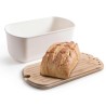 Panera con tapa, con tabla de corte de Bambú para pan Inglés de Ibili
