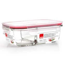 Táper rectangular de doble compartimento Lunch Away de Ibili