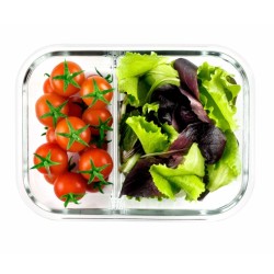 Táper rectangular de doble compartimento Lunch Away de Ibili