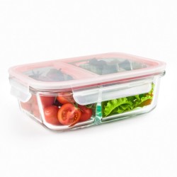 Táper rectangular de doble compartimento Lunch Away de Ibili