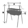 Barbecue réglable en hauteur Eco 600 de Flores Cortés