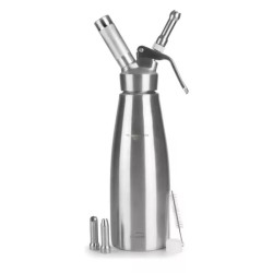 Siphon à espumas et crèmes Epicure en acier inox 18/10 de Lacor