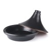 Tajine de color negro de arcilla natural esmaltada de Ibili