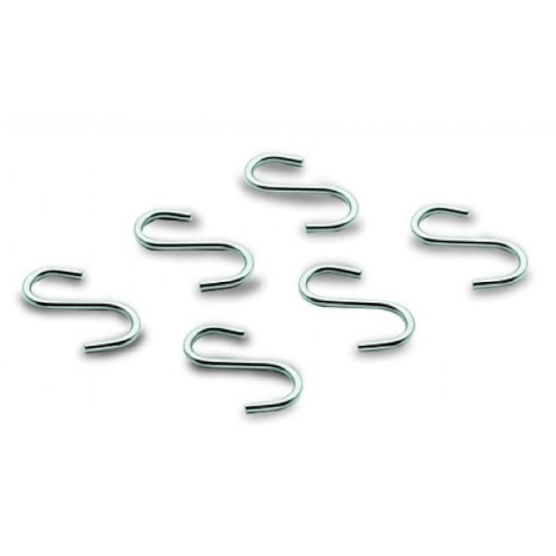 Juego 6 ganchos inox para colgador Lacor