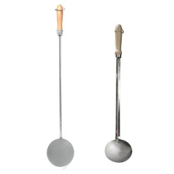 Paletta in acciaio inox con manico in legno Garcima