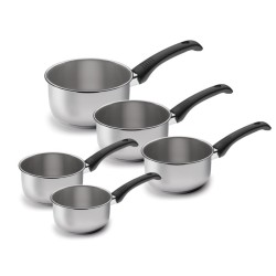 Lacor Estudio Set mit 5 Stieltöpfen aus Edelstahl 18/10