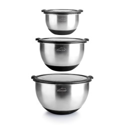 Lacor Adapt set of 3 18/10 stainless steel bowls