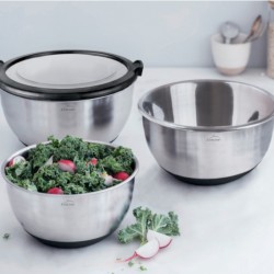 Set boles de acero INOX 18/10 con tapas Adapt de Lacor | Hiperchef