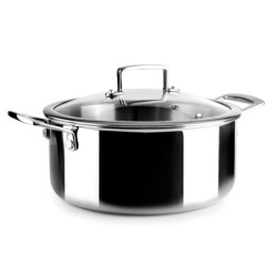 Cacerola de acero inoxidable con tapa Triply Natural de Ibili