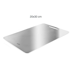 Tabla de cortar de acero inoxidable 18/10 de Lacor con descuento