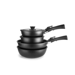 Batteria di pentole compatta Kompakto 9 pezzi Ibili