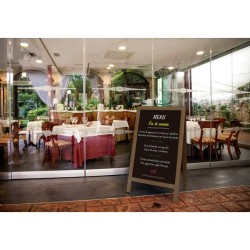 Dubbelzijdig menu-stoepbord van Lacor