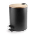 Lacor Treteimer Nature 5 L mit Bambusdeckel