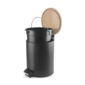 Lacor Treteimer Nature 5 L mit Bambusdeckel