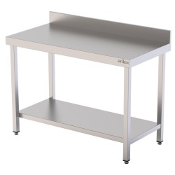 Tavolo murale professionale inox AISI 304 con ripiano Arilex