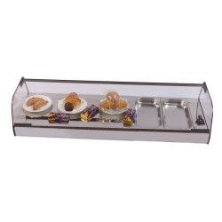One-piece stainless steel display trays for heated tapas display cabinets BP Arilex