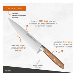 Faca de chefe forjada ao nitrogénio 20 cm Signature da 32 Dumas
