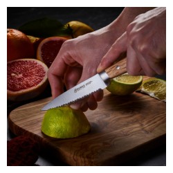 Cuchillo universal forjado dentado híbrido 12 cm Signature 32 Dumas