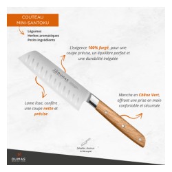 Cuchillo mini-santoku forjado alveolado 13 cm Signature 32 Dumas